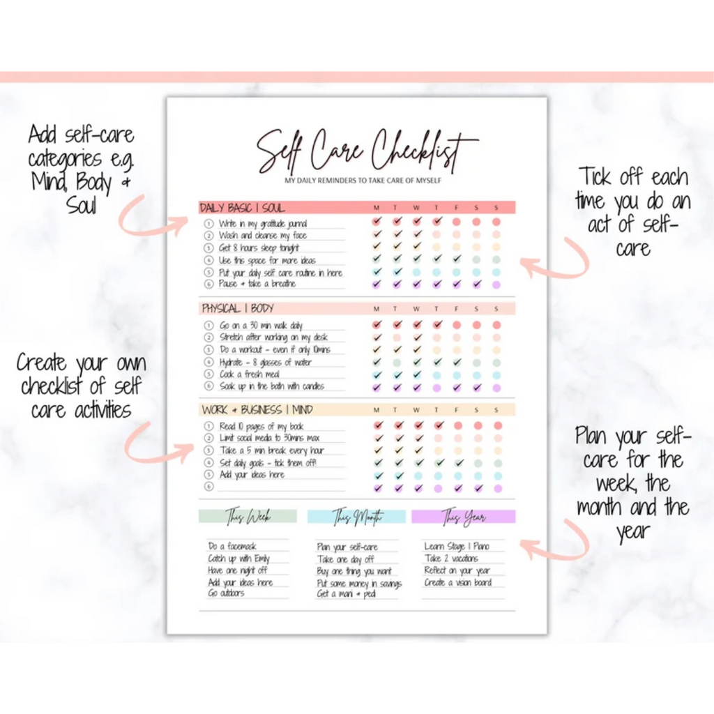 Self Care Checklist