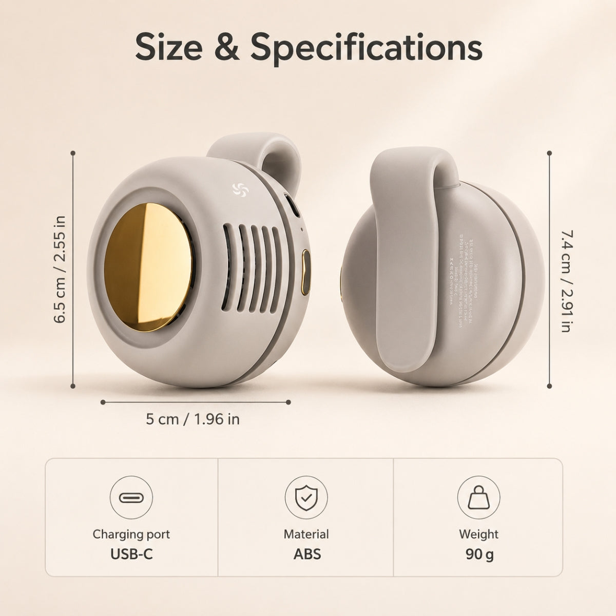 Glowche Portable Clip-On Fan